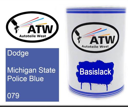 Dodge, Michigan State Police Blue, 079: 500ml Lackdose, von ATW Autoteile West.